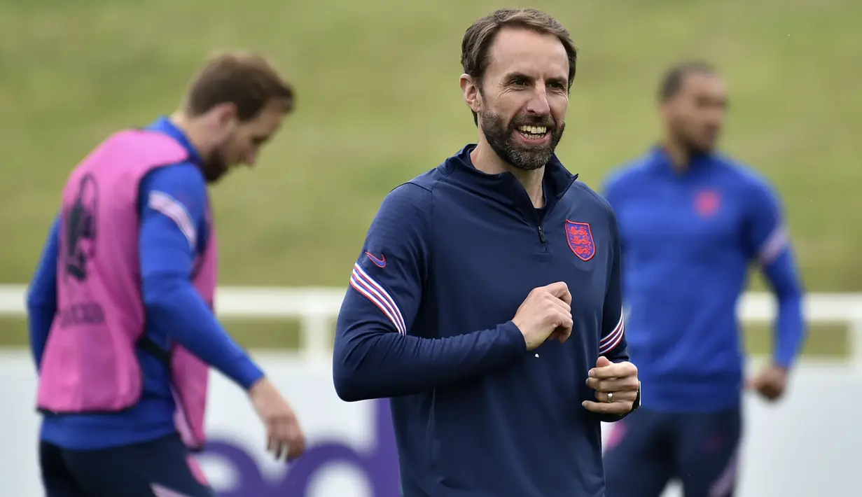 Meski demikan, pasukan Gareth Southgate wajib waspada saat menghadapi Ukraina. Anak asuh Andriy Shevchenko jadi salah satu tim yang bermain tanpa beban di perempat
final kali ini. (AP Photo/Rui Vieira)