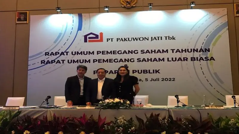 Rapat Umum Pemegang Saham Tahunan (RUPST) PT Pakuwon Jati Tbk (PWON), Rabu, 5 Juli 2022 (Foto: Liputan6.com/Elga N)