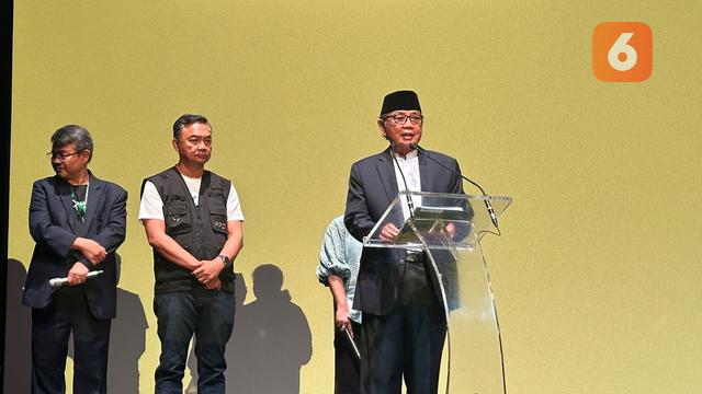 Ketua Dewan Pakar Tim Kampanye Nasional Prabowo-Gibran Burhanuddin Abdullah dalam acara INZS 2024 di Jakarta, Sabtu (24/8/2024). (Liputan6/Benedikta Miranti)