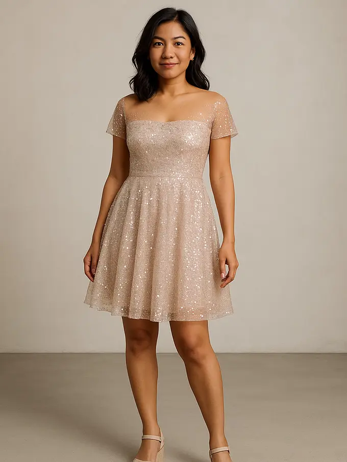 Model Dress Tile Modern Non Hijab/Ilustrasi gambar AI