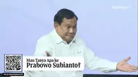 Ekspresi Prabowo Subianto saat ditanya soal namanya disebut-sebut menampar dan mencekik wakil menteri (wamen) saat rapat kabinet. (Youtube Narasi)