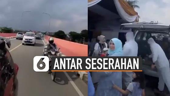 VIDEO: Viral Ambulans Antar Seserahan Perkawinan