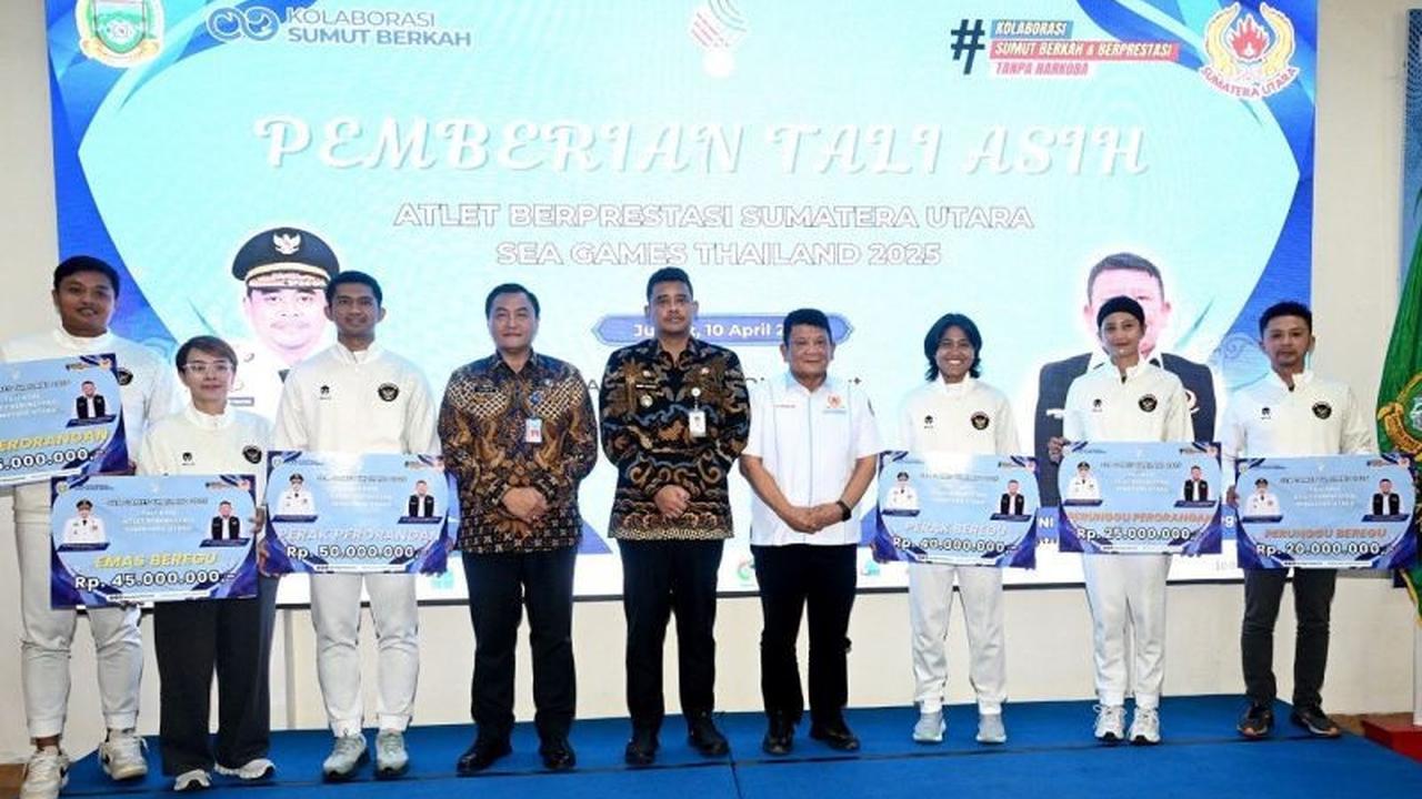 Gubernur Bobby Nasution Beri Apresiasi Tali Asih untuk Atlet Sumut Peraih Medali SEA Games 2025