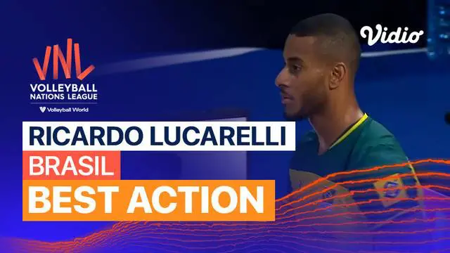 Berita Video, Aksi dari pevoli Brasil, Ricardo Lucarelli di VNL 2023