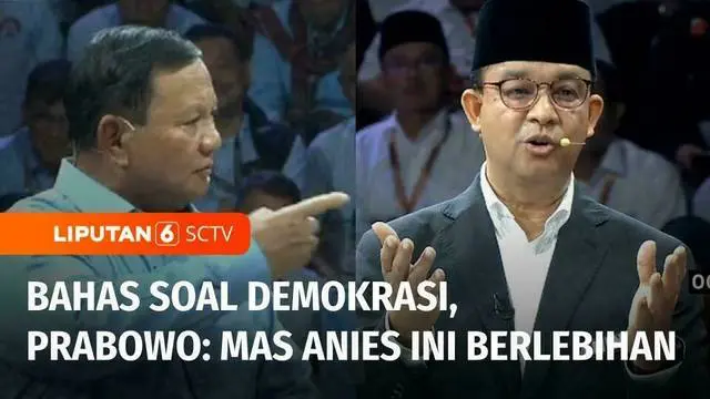 Debat panas terjadi antara ketiga capres saat debat perdana digelar KPU, Selasa (12/12) malam. Salah satu momennya adalah saat Prabowo dan Anies saling serang saat membahas perihal oposisi. Prabowo pun sempat berjoget dan mengernyitkan dahinya.