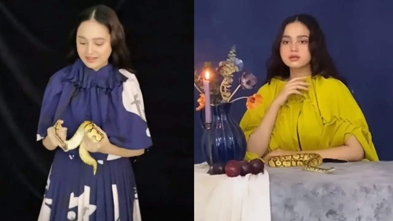 7 Pemotretan Syifa Hadju Bareng Ular, Jadi Ingin Pelihara