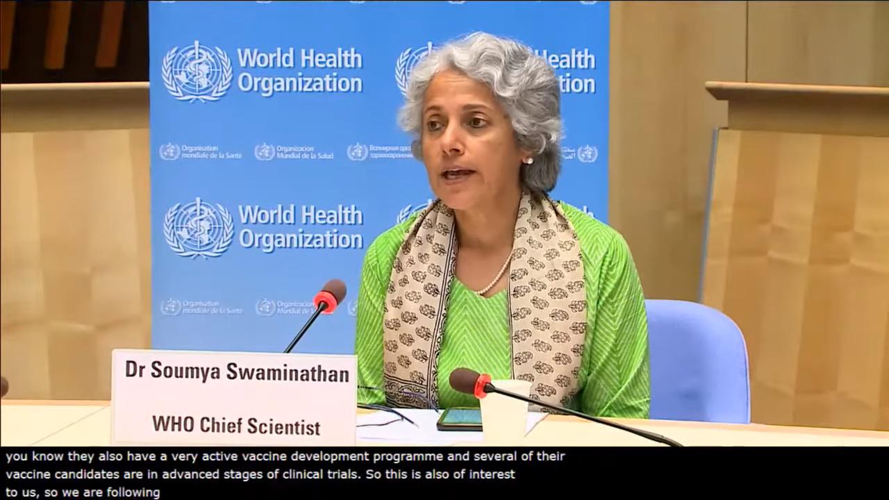Kepala Ilmuwan WHO Soumya Swaminathan membahas vaksin COVID-19 dari China.