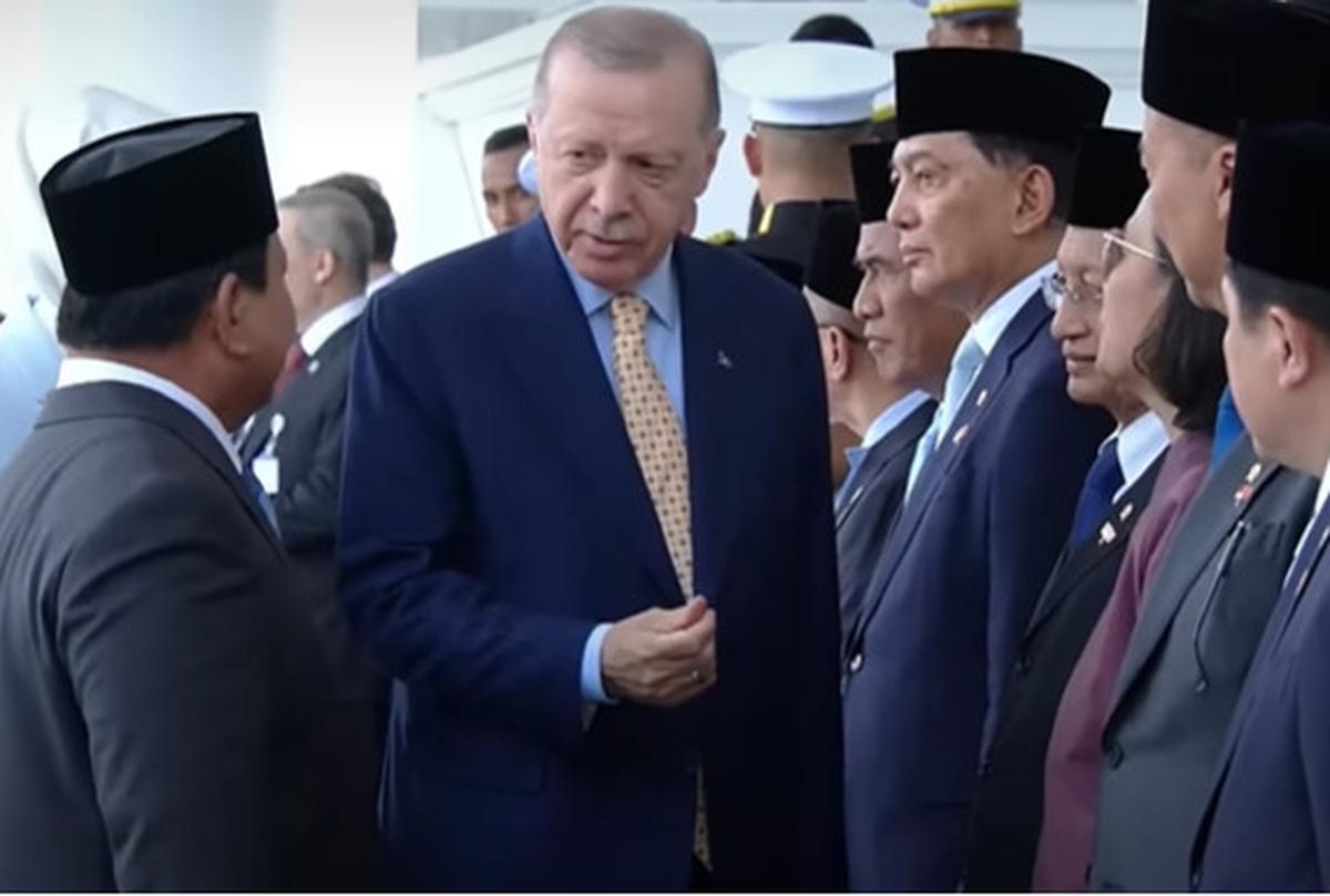 Lucu, Presiden Erdogan Kode Jari 'Fulus' saat Dikenalkan Prabowo Sosok Menkeu Sri Mulayani di Istana