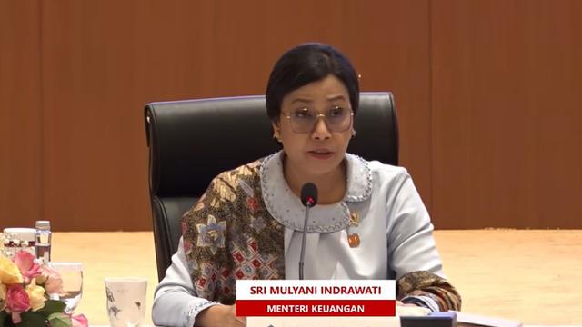 Menteri Keuangan Sri Mulyani dalam Konferensi Pers RAPBN dan Nota Keuangan 2026