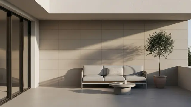 Model Teras Rumah Minimalis Dinding Keramik/Gemini AI