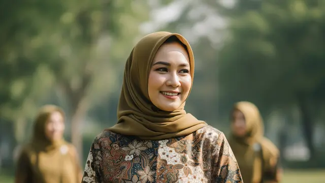 Model Gamis Batik Simpel untuk Ibu-ibu PKK