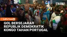 Republik Demokratik Kongo mencatat sejarah pada ajang Piala Dunia 2026 setelah berhasil menahan imbang Portugal 1-1 dalam laga fase grup, Rabu. Hasil tersebut sekaligus menjadi momen bersejarah karena The Leopards sukses mencetak gol perdana mereka s...