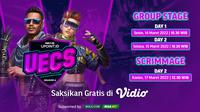 Link Live Streaming UECS Series Season 6 di Vidio Pekan Ketiga, 21-24 Maret 2022. (Sumber : dok. vidio.com)
