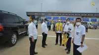 Menteri Pekerjaan Umum dan Perumahan Rakyat (PUPR) Basuki Hadimuljono meninjau kesiapan Jalan Tol Cengkareng - Batu Ceper - Kunciran (dok: PUPR)