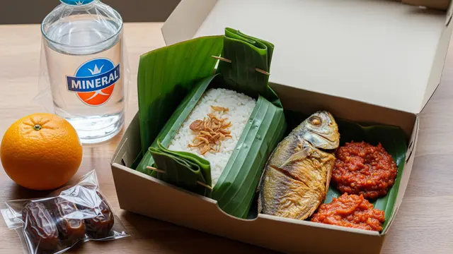 Nasi Timbel Ikan Goreng dan Sambal