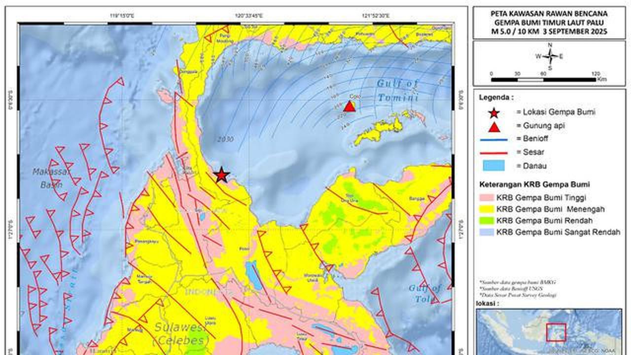 Analisis Badan Geologi soal Gempa Palu M4,8 Akibat Sesar Aktif