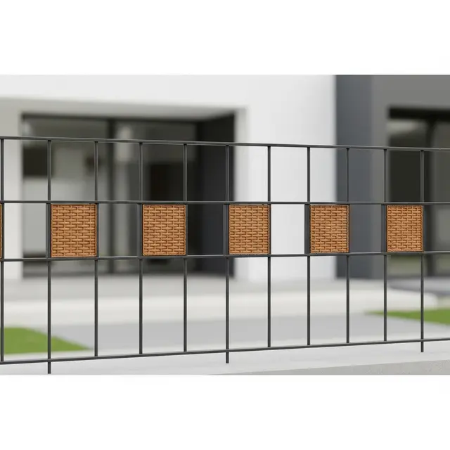 Model Pagar Besi Motif Anyaman Rotan Sintetis 2025 (Image by Gemini)