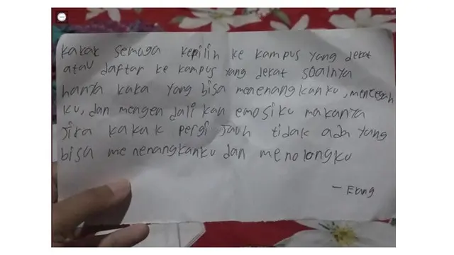 Bersikap Romantis Kepada Kakak, 6 Potret Isi Surat dari Adik Ini Bikin Tersentuh