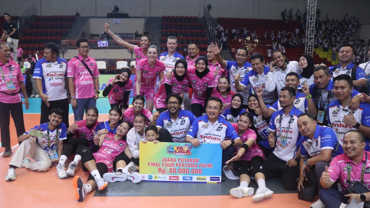 Bungkam Popsivo Polwan, Putri Jakarta Pertamina Juara Putaran Pertama Final Four PLN Mobile Proliga 2025