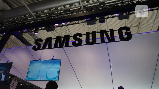 Booth Samsung di gelaran Mobile World Congress 2018. (Liputan6.com/ Agustin Setyo W)