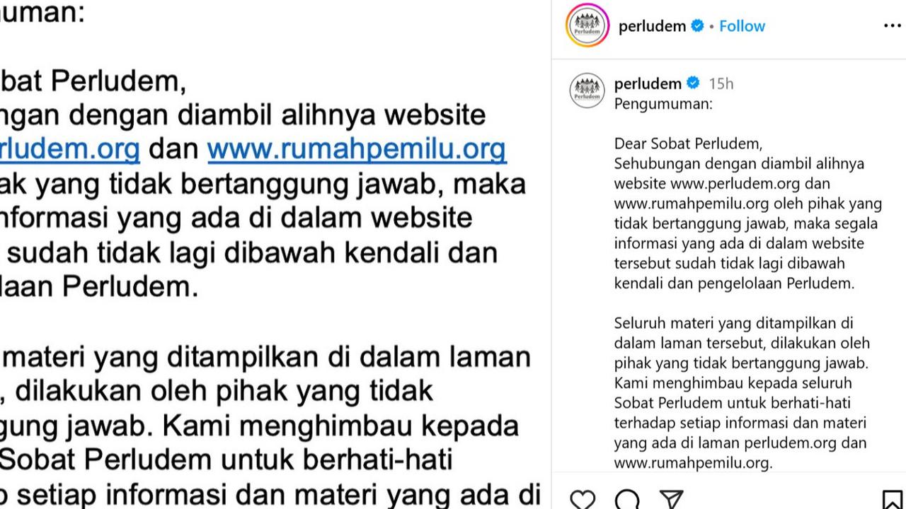 Perludem Diserang Hacker, Situs Pemantau Pemilu jadi Judi Online