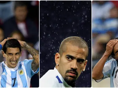 Manchester United sepertinya tidak berjodoh dengan pemain asal Argentina, sejarah mencatat sangat sedikit pemain Argentina yang bernasib baik saat bergabung dengan Setan Merah. Berikut ini 6 pemain Argentina yang merumput di Old Trafford. (Kolase foto AFP)
