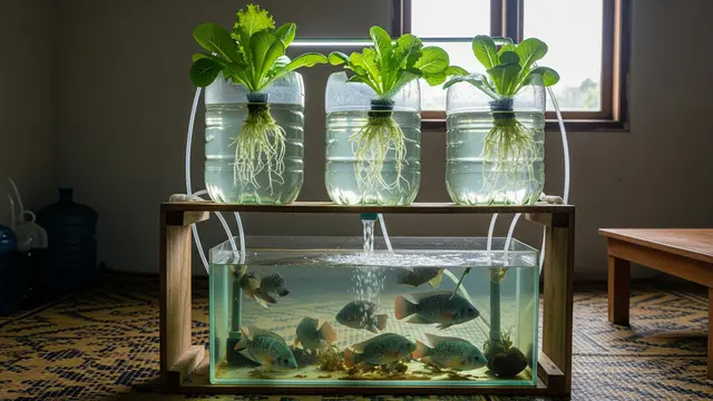 Tanaman Selada dan Ikan Nila untuk Aquaponik Galon Bekas