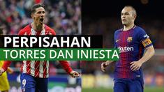 Berita Video perpisahan manis Fernando Torres dan Andres Iniesta
