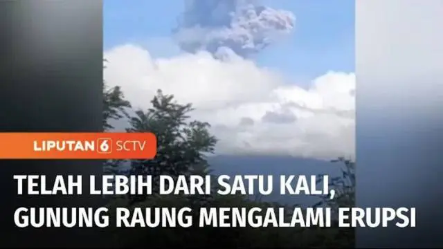 Gunung Raung di perbatasan Kabupaten Banyuwangi, Bondowoso, dan Jember, Jawa Timur, kembali erupsi. Bukan hanya satu kali, Gunung Raung mengalami erupsi berkali-kali sejak Selasa pagi.
