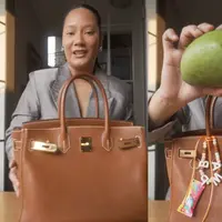 Melihat barang nyeleneh di dalam tas Hermes milik Tara Basro (@tarabasro)