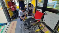 DAMRI Mataram Uji Coba Operasi Bus Disabilitas NTB Gemilang (dok. DAMRI)