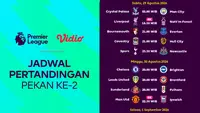 Jadwal Premier League 2026/27 dengan Tayangan 4K dan Multicam pada Pekan Kedua Hanya di Vidio