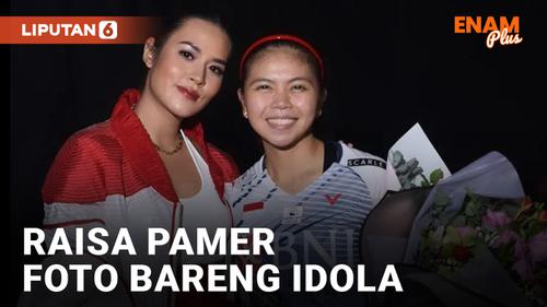 VIDEO: Bahagia Ketemu Idola, Raisa Pamer Foto Bareng Atlet Bulutangkis
