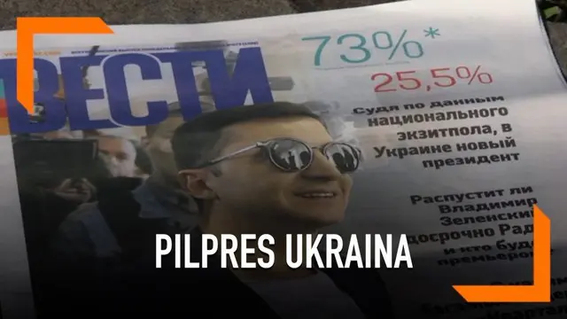 Pelawak Ukraina Volodymyr Zelenskiy berhasil meraup suara mayoritas dalam Pilpres 2019. Masyarakat Ukraina menanggapi beragam tentang hasil Pilpres ini.