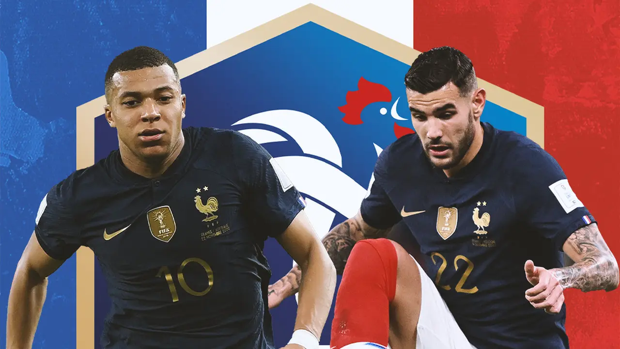 Ilustrasi - Kylian Mbappe dan Theo Hernandez Prancis