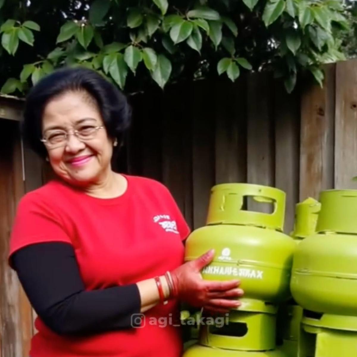 Ini Penampakan jika Para Mantan Presiden Indonesia Jadi Pedagang Gas 3Kg Versi AI