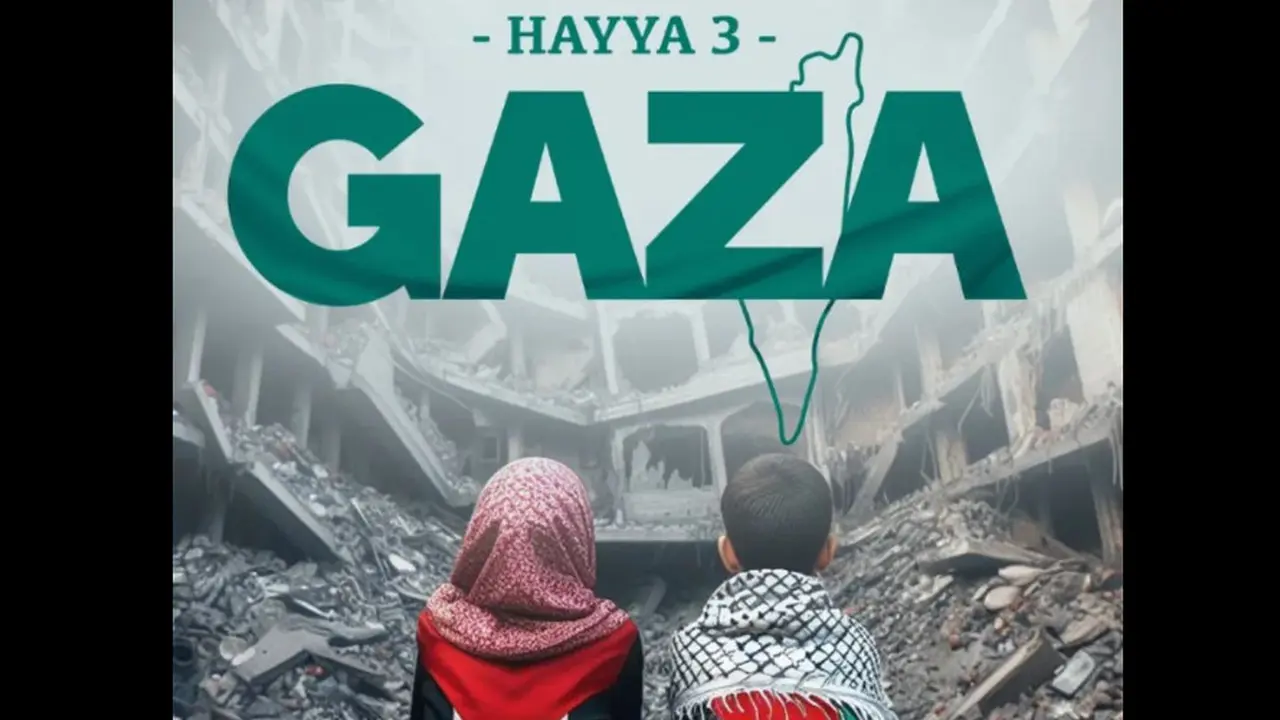 Poster film Gaza: Hayya 3. (Warna Pictures via Instagram/ @cutsyifaa)