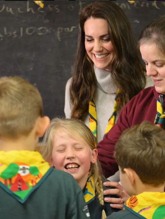 Acara yang dihadiri Kate merupakan bentuk memperingati 100 tahun organisasi kepanduan tersebut yang didirikan oleh Robert Baden-Powell dan Vera Barclay pada 16 Desember 1916. (doc.dailymail.com)