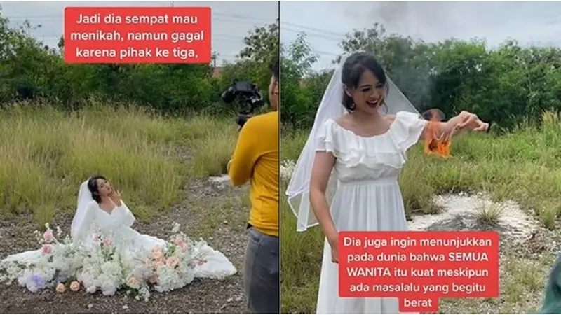 Sempat Gagal Nikah Karena Pihak Ketiga, Konsep Prewedding Wanita Ini Bikin Haru