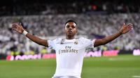 6. Rodrygo Goes - Rodrygo Goes menjadi pemain termuda kedua yang mencetak hattrick di Liga Champions. Rodrygo tercatat mengemas tujuh gol dan dua assist untuk Real Madrid. (AFP/Pierre-Philippe Marcou)