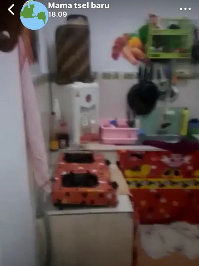 Tampilan rumah dihiasi tokoh kartun Mickey Mouse