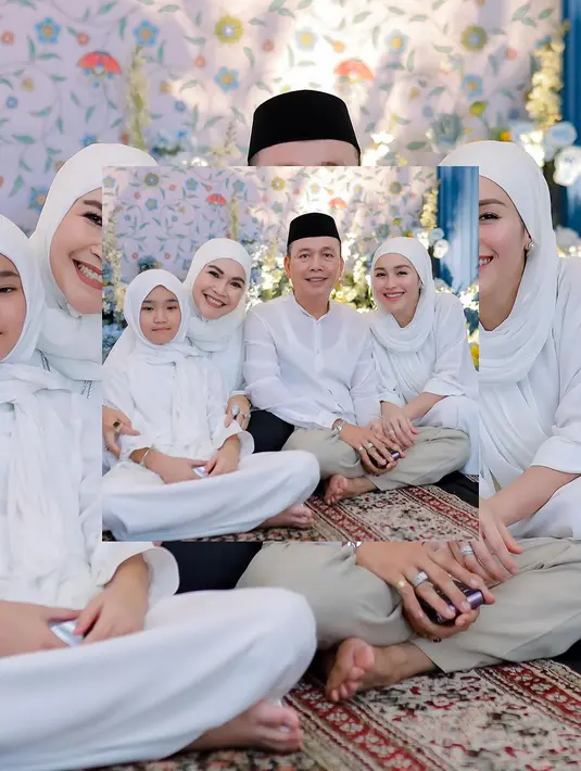 Perempuan 32 tahun itu mengenakan pashmina instan tanpa pengait. [@ayutingting92]