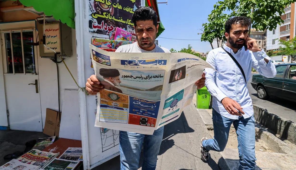 Kabar ini telah terkonfirmasi setelah pencarian selama berjam-jam melalui wilayah pegunungan berkabut di barat laut negara itu, lapor media pemerintah Iran. (Atta KENARE / AFP)