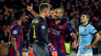 Barcelona berhasil lolos ke perempat final Liga Champions usai menang agregat 3-1 atas Manchester City (REUTERS/Albert Gea)