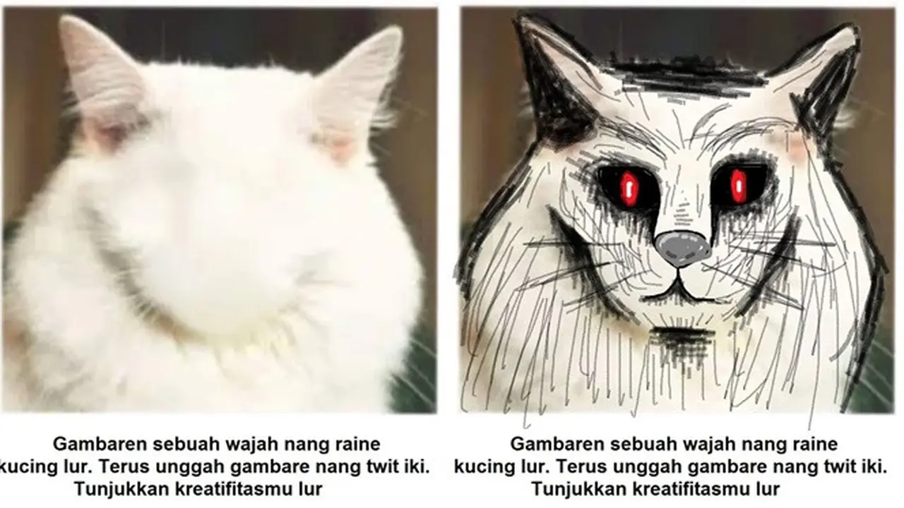 7 Hasil Kreativitas Netizen Menggambar Muka Pada Tubuh Kucing Ini Kocak