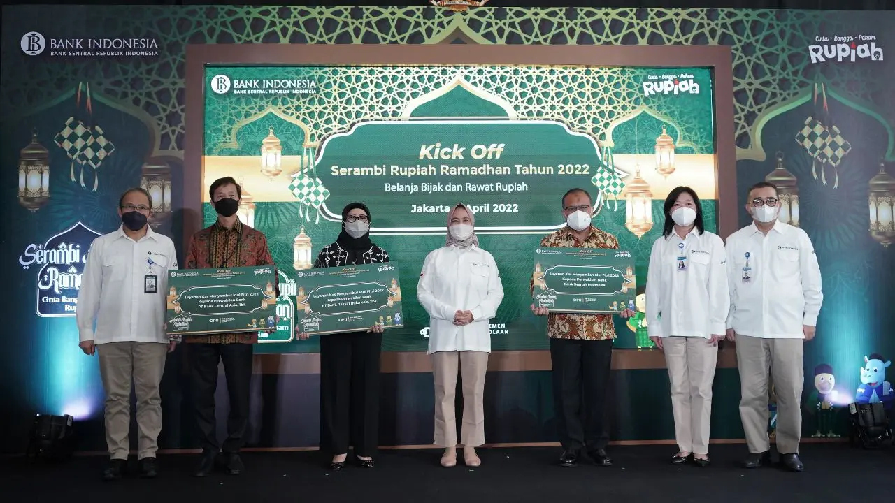 BI dan BRI berkolaborasi melayani penukaran uang rupiah di Jakarta selama bulan suci Ramadan 1443 H. (Dok BRI)