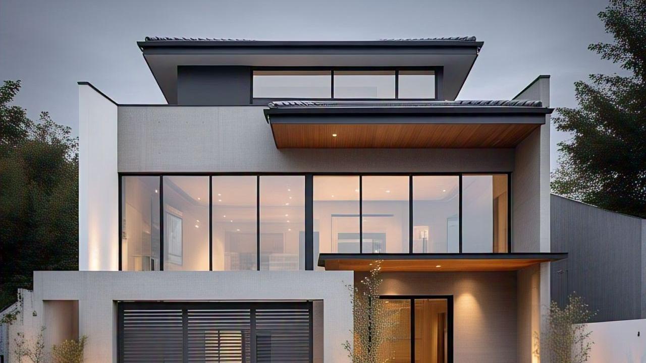 Model Rumah 2 Lantai Minimalis dengan Desain Kekinian/Nurul Diva Kautsar via Meta AI