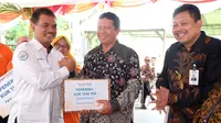 Pencanagan program Komando Strategi Penggilingan Padi atau dikenal dengan Kostraling di Sleman, Yogyakarta, Sabtu (8/2).