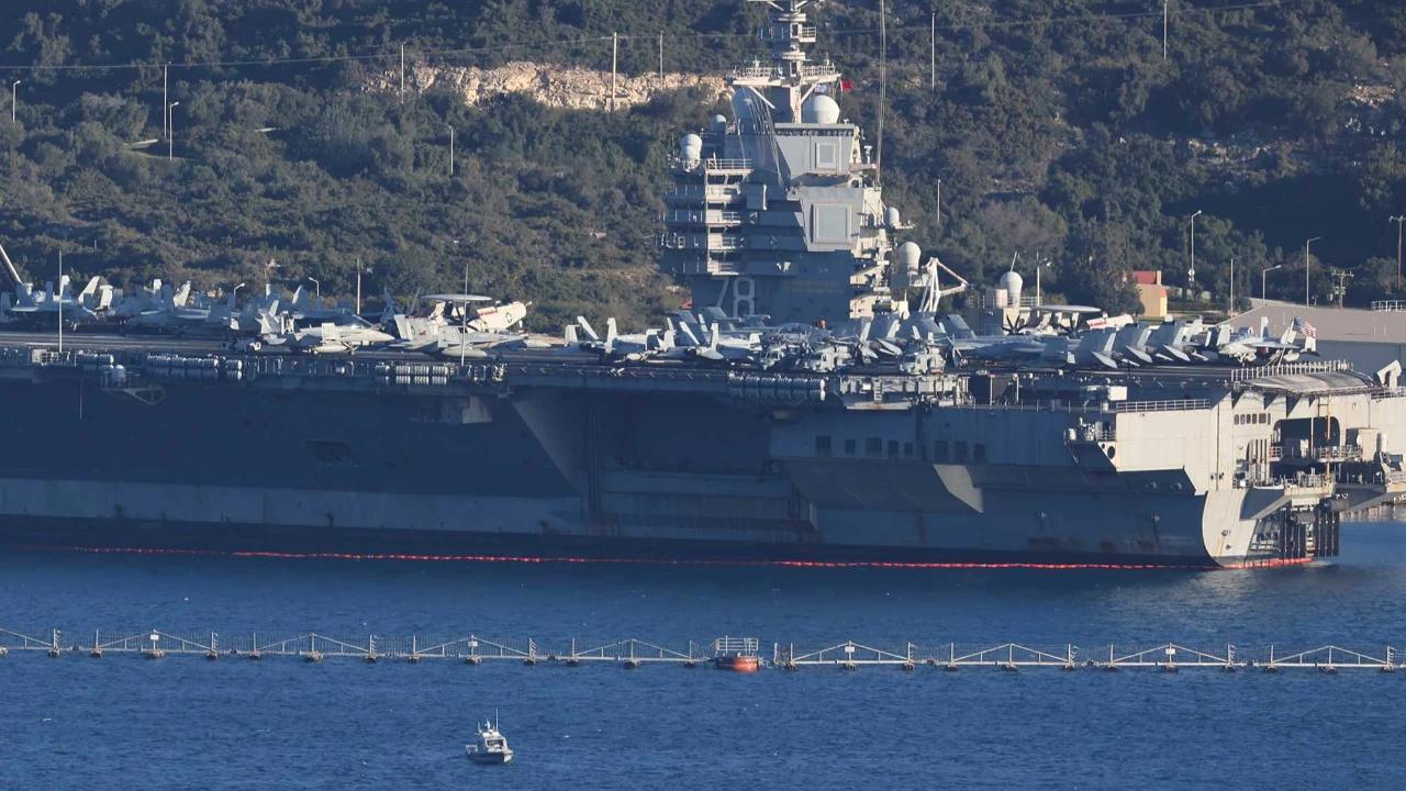 FOTO: Ketegangan Iran AS Memuncak, USS Gerald R Ford Merapat di Kreta Menuju Timur Tengah