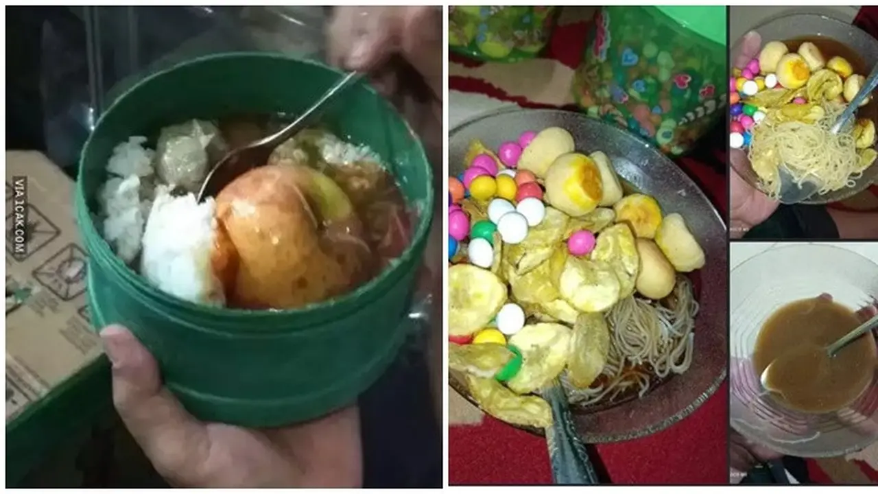 6 Potret Isi Makanan Berkuah Ini Nyeleneh, Seketika Bikin Hilang Nafsu Makan